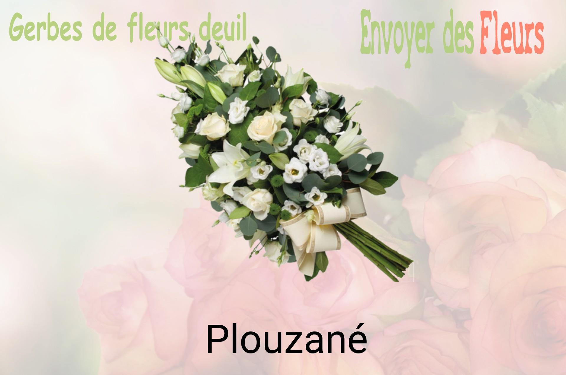 Gerbe de fleurs de deuil livrée à Plouzané